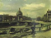 Vincent Van Gogh View of Amsterdam from Central Station (nn04) USA oil painting reproduction
